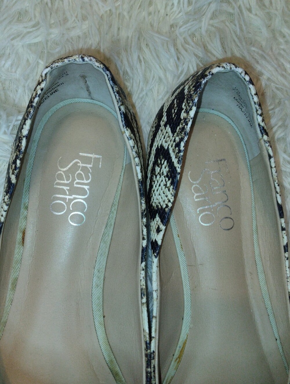Franco Sarto Hazeline Snakeskin Flat Size 7.5 - Picture 4 of 7